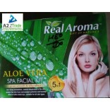 Real Aroma Aloe Vera Facial Kit 5 in 1 Facial Kit, 160gm.